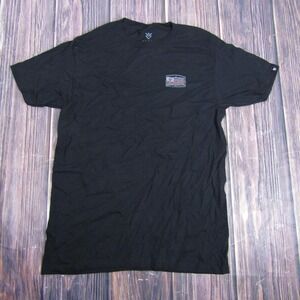 Veece Shirt Mens Medium Black Graphic Tee Short Sleeve Cotton Crewneck Logo